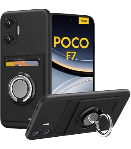 Amazon.co.jp: For Xiaomi Poco F7 ケース TPU+PC カバー リング 360度